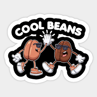 Cool Cartoon Beans Funny 80s Saying Sticker